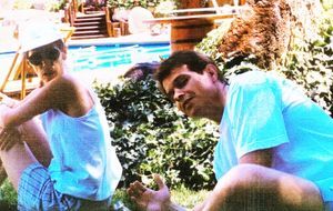 Dan Koon and his wife at staff party at Golden Era Productions circa 2000.