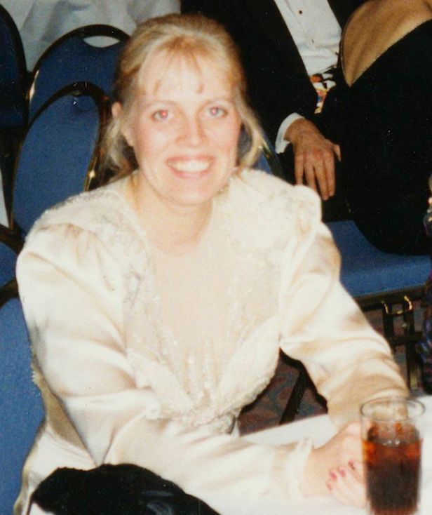 Mariette Lindstein at a staff Christmas party at a Los Angeles hotel circa 1987.